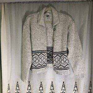 Vintage 100% Cotton Sweater Button up Medium / Large PA Company Boston  US Made